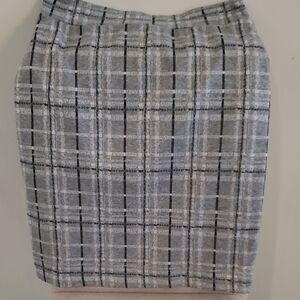 Gray Plaid Women's Skirt
